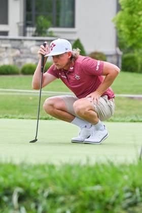 WHITE SULPHUR SPRINGS, WV - AUGUST 18: Ripper GC s Captain Cam Smith read s the third green during the final round of LIV Golf Greenbrier tournament at The Greenbrier Resort on August 18, 2024, in White Sulphur Springs, WV.(Photo by Brian Bishop Icon Sportswire) GOLF: AUG 18 LIV Golf League Greenbrier EDITORIAL USE ONLY Icon240818022