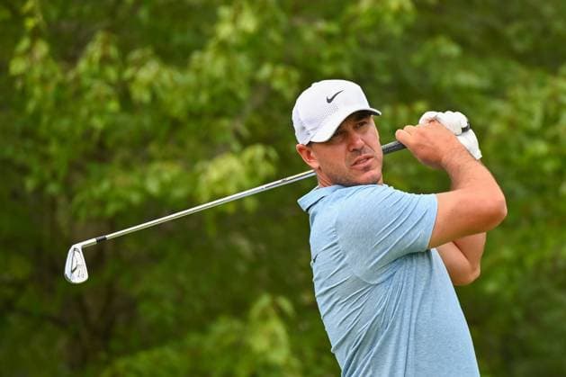 WHITE SULPHUR SPRINGS, WV - AUGUST 18: Smash GC s Captain Brooks Koepka watches his shot from the fifth tee during the final round of LIV Golf Greenbrier tournament at The Greenbrier Resort on August 18, 2024, in White Sulphur Springs, WV.(Photo by Brian Bishop Icon Sportswire) GOLF: AUG 18 LIV Golf League Greenbrier EDITORIAL USE ONLY Icon240818032