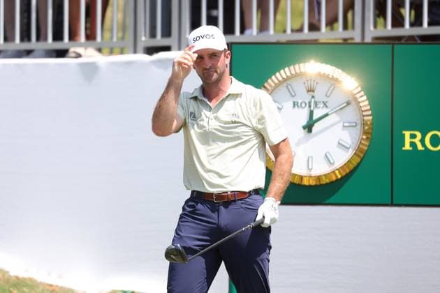 MEMPHIS, TN - AUGUST 18: Denny McCarthy (USA) during the final round of the 2024 FedEx St. Jude Championship on August 18, 2024 at TPC Southwind in Memphis, Tennessee. (Photo by Michael Wade Icon Sportswire) GOLF: AUG 18 PGA, Golf Herren FedExCup Playoffs - FedEx St. Jude Championship EDITORIAL USE ONLY Icon08182421
