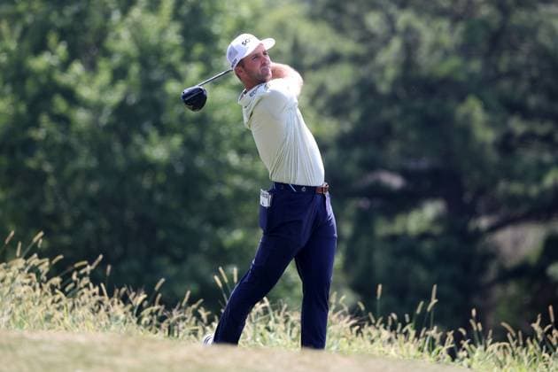 MEMPHIS, TN - AUGUST 18: Denny McCarthy (USA) during the final round of the 2024 FedEx St. Jude Championship on August 18, 2024 at TPC Southwind in Memphis, Tennessee. (Photo by Michael Wade Icon Sportswire) GOLF: AUG 18 PGA, Golf Herren FedExCup Playoffs - FedEx St. Jude Championship EDITORIAL USE ONLY Icon08182428