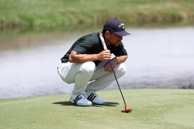 MEMPHIS, TN - AUGUST 18: Xander Schauffele (USA) during the final round of the 2024 FedEx St. Jude Championship on August 18, 2024 at TPC Southwind in Memphis, Tennessee. (Photo by Michael Wade Icon Sportswire) GOLF: AUG 18 PGA, Golf Herren FedExCup Playoffs - FedEx St. Jude Championship EDITORIAL USE ONLY Icon08182431