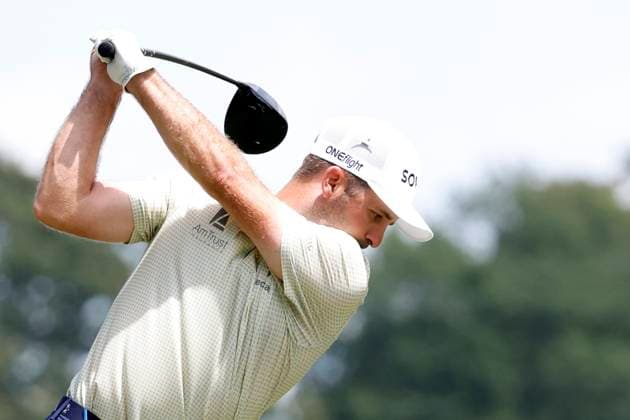 MEMPHIS, TN - AUGUST 18: Denny McCarthy during the final round of the FedEx St. Jude Championship, August 18, 2024 at TPC Southwind in Memphis, Tennessee. (Photo by Matthew Maxey Icon Sportswire) GOLF: AUG 18 PGA, Golf Herren FedExCup Playoffs - FedEx St. Jude Championship EDITORIAL USE ONLY Icon240818016