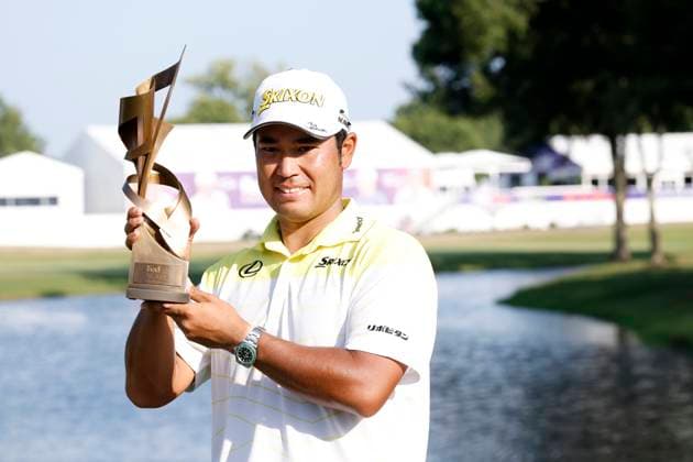 Sport Bilder des Tages MEMPHIS, TN - AUGUST 18: Hideki Matsuyama holds the championÕs trophy following his win in the final round of the FedEx St. Jude Championship, August 18, 2024 at TPC Southwind in Memphis, Tennessee. (Photo by Matthew Maxey Icon Sportswire) GOLF: AUG 18 PGA, Golf Herren FedExCup Playoffs - FedEx St. Jude Championship EDITORIAL USE ONLY Icon240818032