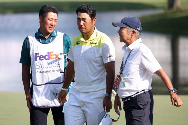 MEMPHIS, TN - AUGUST 18: Hideki Matsuyama (JAP) leaves the green after winning the 2024 FedEx St. Jude Championship on August 18, 2024 at TPC Southwind in Memphis, Tennessee. (Photo by Michael Wade Icon Sportswire) GOLF: AUG 18 PGA, Golf Herren FedExCup Playoffs - FedEx St. Jude Championship EDITORIAL USE ONLY Icon08182464