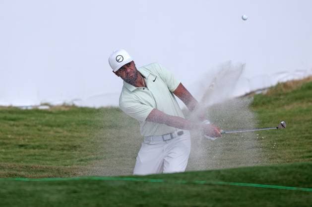 MEMPHIS, TN - AUGUST 18: Tony Finau (USA) during the final round of the 2024 FedEx St. Jude Championship on August 18, 2024 at TPC Southwind in Memphis, Tennessee. (Photo by Michael Wade Icon Sportswire) GOLF: AUG 18 PGA, Golf Herren FedExCup Playoffs - FedEx St. Jude Championship EDITORIAL USE ONLY Icon08182477