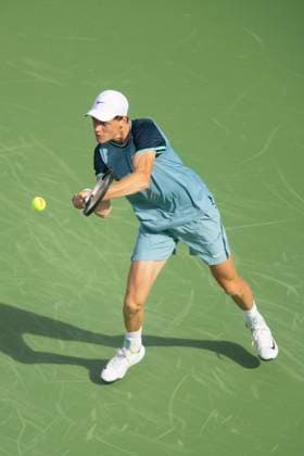August 18, 2024, Mason, Oh, USA: 2024 Cincinnati Open Tennis, 2024 08 18 - Jannik Sinner hits a ball against opponent Alexander (Sasha) Zverev. ZUMAPress Mason USA - ZUMAn24_ 20240818_zaf_n24_218 Copyright: xWallyxNellx