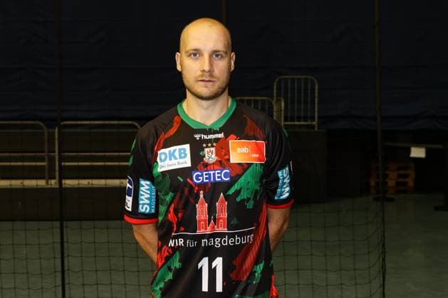 Daniel Pettersson SC Magdeburg,11 1 Handball Bundesliga portrait appointment 1 BL 2024 2025 official photo appointment SC Magdeburg in the GETEC Arena in Magdeburg portrait, portrait, single picture, Germany, handball, men, GER, 19 08 2024 Christian Schroedter