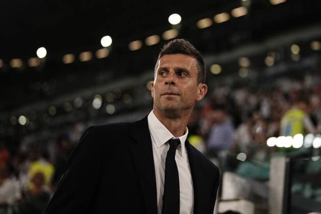Juventus& x2019; head coach Thiago Motta during the Serie A soccer match between Juventus and Como at the Allianz Stadium in Turin, north west Italy - Monday, August 19, 2024. - Soccer .  Copyright: xx