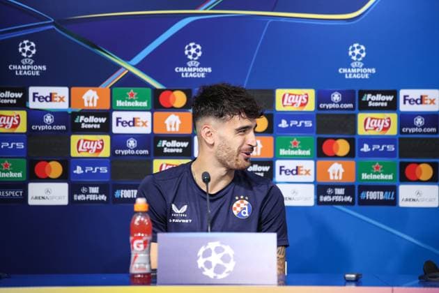 Dinamo Zagreb press conference, PK, Pressekonferenz - Champions League Play-off Sandro Kulenovic of Dinamo Zagreb speaks during a press conference ahead UEFA Champions League Qualifying Play-Off First Leg match at Stadion Maksimir on August 19, 2024 in Zagreb, Croatia.  SlavkoxMidzor PIXSELL