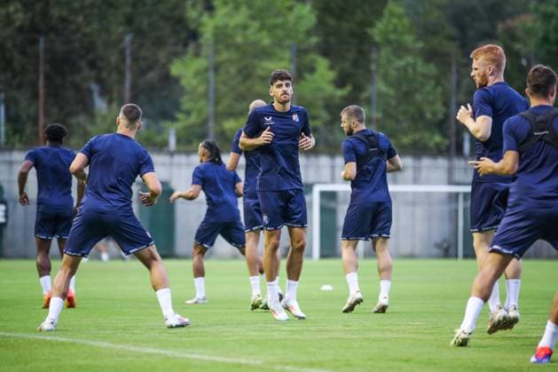 Dinamo Zagreb training session - Champions League Qualifying Play-Off Sandro Kulenovic of Dinamo Zagreb during the team training session ahead UEFA Champions League Qualifying Play-Off First Leg match at Stadion Maksimir on August 19, 2024 in Zagreb, Croatia.  SlavkoxMidzor PIXSELL