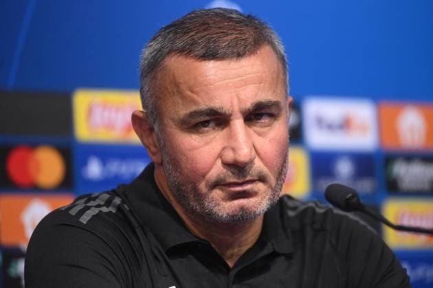 Zagreb, 19.08.2024 - Qarabag media conference before the Dinamo - Qarabag Champions League match Croatia, Zagreb, 190824. Maksimir Stadium. Qarabag press conference, PK, Pressekonferenz on the eve of the UEFA Champions League Play-off game Dinamo - Qarabag. In the photo: Gurban Gurbanov. Photo: Goran Mehkek CROPIX Zagreb Hrvatska Copyright: xxGoranxMehkekx press_qarabag3-190824