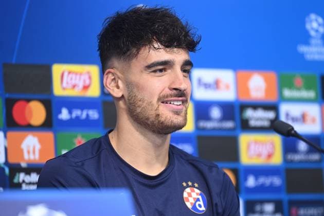 Croatia, Zagreb, 190824. Maksimir Stadium. GNK Dinamo press conference, PK, Pressekonferenz ahead of the UEFA Champions League Play-off match Dinamo - Qarabag. In the photo: Sandro Kulenovic. Photo: Goran Mehkek CROPIX Zagreb Hrvatska Copyright: xxGoranxMehkekx dinamo_press10-190824