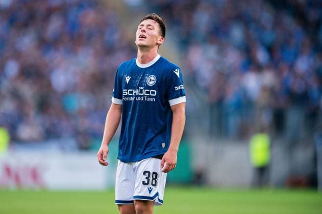 17 08 2024 Soccer, 2024 2025, DFB Cup, 1 Main Round, DSC Arminia Bielefeld Hannover 96 Marius Wörl Bielefeld DFB REGULATIONS PROHIBIT ANY USE OF PHOTOGRAPHS AS IMAGE SEQUENCES AND OR QUASI VIDEO