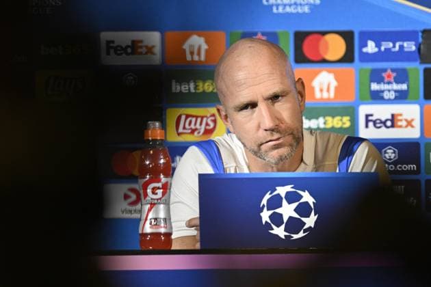 MALMÖ, SWEDEN 20240820 Malmö FFs coach Henrik Rydström during a press conference before the Champions League qualifier against Sparta Prague MALMÖ SWEDEN x50090x  Copyright: xJohanxNilsson TTx PRESSTRÄFF MED MALMÖ FF INFÖR CHAMPIONS LEAGUE KVAL