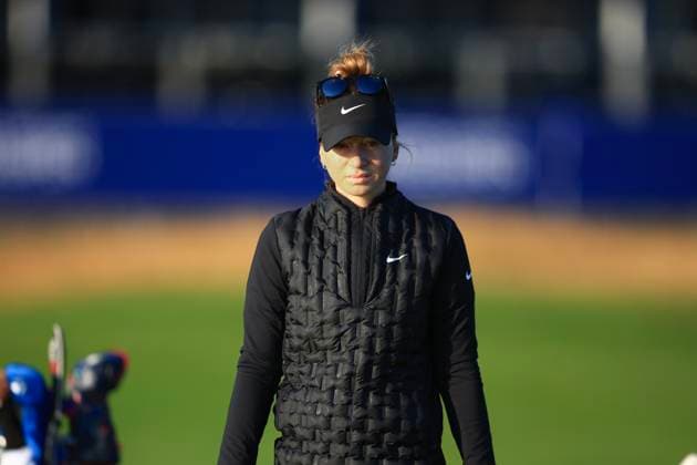 20th August 2024; Old Course at St Andrews, St Andrews, Fife, Scotland; AIG Womens Open Golf, Practice Day 2; Gabriela Ruffels of Australia on the first green of the Old Course, St Andrews Links during a practice round at the AIG Women& x2019;s Open  ActionPlus12683368 DavidxYoung