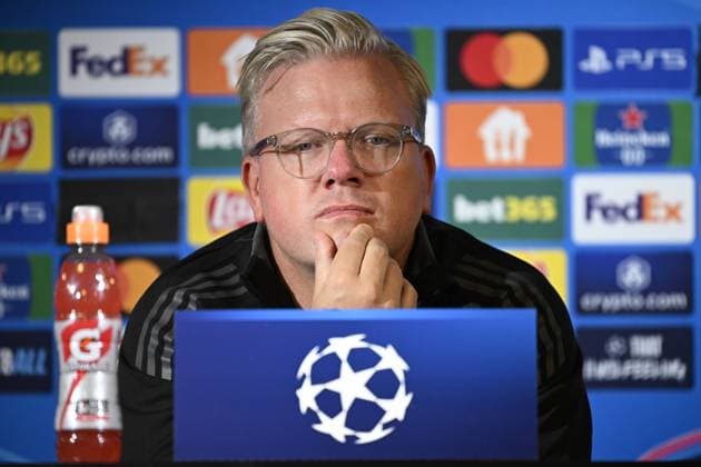 MALMÖ, SWEDEN 20240820 Sparta Pragues head coach Lars Friis during a press conference ahead of the Champions League qualifier against Malmö FF MALMÖ SWEDEN x50090x  Copyright: xJohanxNilsson TTx PRESSTRÄFF SPARTA PRAG INFÖR CHAMPIONS LEAGUE-KVAL