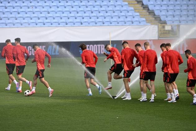 MALMÖ, SWEDEN 20240820 Sparta Prague trains for the Champions League qualifier against Malmö FF at Eleda Stadion in Malmö on Tuesday, August 20, 2024 MALMÖ SWEDEN x50090x  Copyright: xJohanxNilsson TTx TRÄNING SPARTA PRAG INFÖR CHAMPIONS LEAGUE KVAL MOT MALMÖ FF