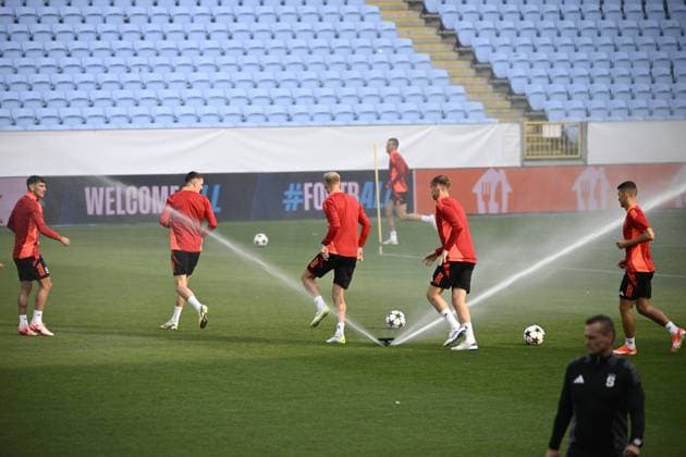 MALMÖ, SWEDEN 20240820 Sparta Prague during training before the Champions League qualifying match against Malmö FF at Eleda Stadium in Malmö MALMÖ SWEDEN x50090x  Copyright: xJohanxNilsson TTx TRAINING SPARTA PRAGUE BEFORE CHAMPIONS LEAGUE QUALIFYING MATCH AGAINST MALMÖ FF