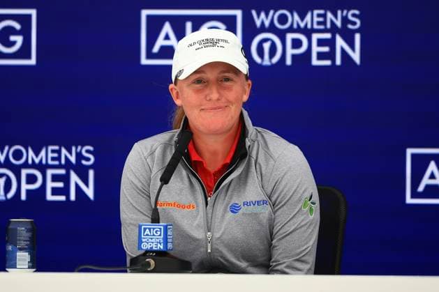 20th August 2024; Old Course at St Andrews, St Andrews, Fife, Scotland; AIG Womens Open Golf, Practice Day 2; Gemma Dryburgh of Scotland speak to the media after of her practice round on the Old Course, St Andrews Links at the AIG Women& x2019;s Open  ActionPlus12683441 DavidxYoung