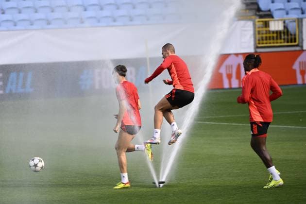 MALMÖ, SWEDEN 20240820 Sparta Prague trains for the Champions League qualifier against Malmö FF at Eleda Stadion in Malmö on Tuesday, August 20, 2024 MALMÖ SWEDEN x50090x  Copyright: xJohanxNilsson TTx TRÄNING SPARTA PRAG INFÖR CHAMPIONS LEAGUE KVAL MOT MALMÖ FF