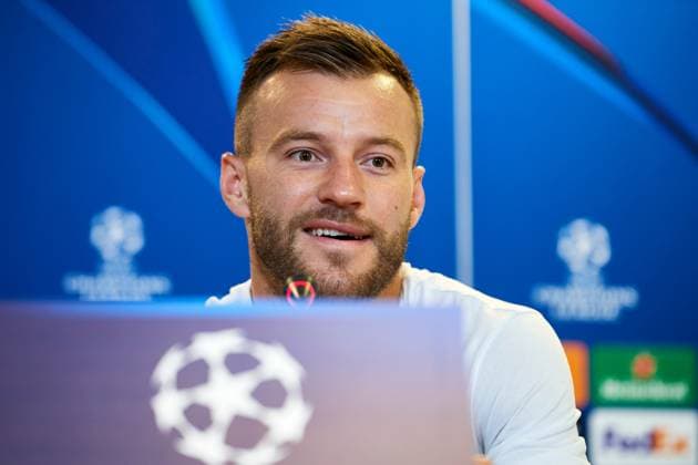 SOCCER - UEFA CL, Kyiv vs RBS LUBLIN,POLAND,20.AUG.24 - SOCCER - UEFA Champions League, qualification, FC Dynamo Kyiv vs Red Bull Salzburg, preview, press conference, PK, Pressekonferenz Kyiv. Image shows Andriy Yarmolenko (Kyiv).  GEPAxpictures xAdamxNurkiewicz