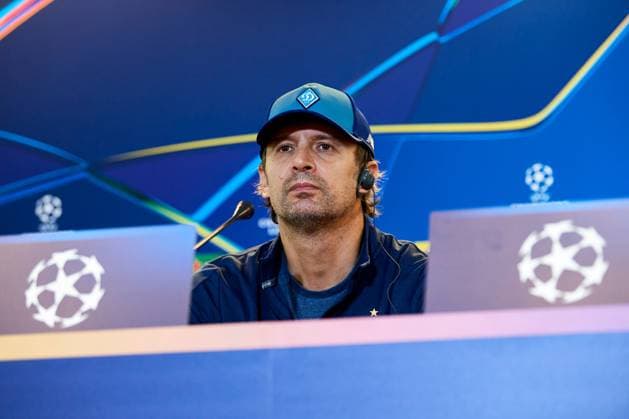 SOCCER - UEFA CL, Kyiv vs RBS LUBLIN,POLAND,20.AUG.24 - SOCCER - UEFA Champions League, qualification, FC Dynamo Kyiv vs Red Bull Salzburg, preview, press conference, PK, Pressekonferenz Kyiv. Image shows head coach Oleksandr Shovkovskyi (Kyiv).  GEPAxpictures xAdamxNurkiewicz