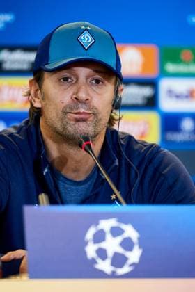 SOCCER - UEFA CL, Kyiv vs RBS LUBLIN,POLAND,20.AUG.24 - SOCCER - UEFA Champions League, qualification, FC Dynamo Kyiv vs Red Bull Salzburg, preview, press conference, PK, Pressekonferenz Kyiv. Image shows head coach Oleksandr Shovkovskyi (Kyiv).  GEPAxpictures xAdamxNurkiewicz