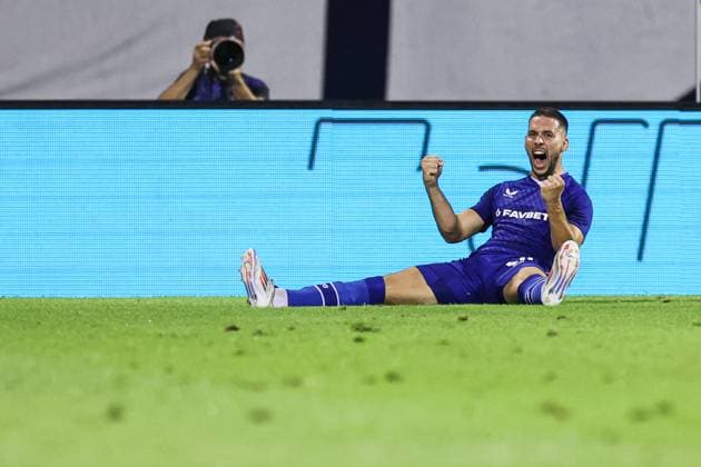 GNK Dinamo Zagreb v Qarabag - UEFA Champions Qualifying Play-Off: First Leg ZAGREB, CROATIA - AUGUST 20: Marko Pjaca of Dinamo Zagreb celebrate afte scoring during the UEFA Champions Qualifying Play-Off First Leg match between GNK Dinamo Zagreb and Qarabag at Stadion Maksimir on August 20, 2024 in Zagreb, Croatia.  LukaxStanzl PIXSELL