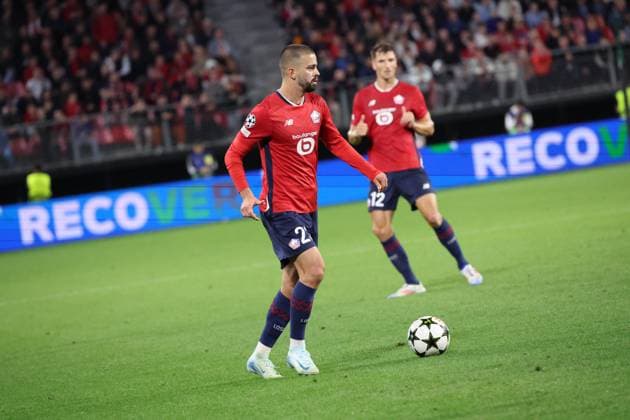 Edon ZHEGROVA (LOSC Lille) lors du match LOSC Lille vs Slavia Prague, Barrages Ligue des Champions, stade du Hainaut Valenciennes, le 20 août 2024 - photo Laurent Sanson Panoramic FOOTBALL : LOSC Lille vs Slavia Prague - Play-offs Barrages Ligue des Champions 20 08 2024 LaurentSanson Panoramic 