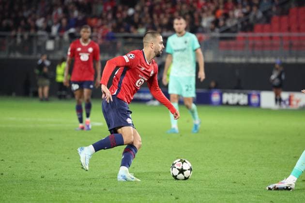 Edon ZHEGROVA (LOSC Lille) lors du match LOSC Lille vs Slavia Prague, Barrages Ligue des Champions, stade du Hainaut Valenciennes, le 20 août 2024 - photo Laurent Sanson Panoramic FOOTBALL : LOSC Lille vs Slavia Prague - Play-offs Barrages Ligue des Champions 20 08 2024 LaurentSanson Panoramic 