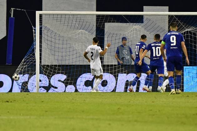 Zagreb, Croatioa, 20th August 2024: Goal for Dinamo Zagreb during the UEFA Champions League Play-offs 1st leg qualifying round football match between Dinamo Zagreb (Croatia) and Qarabag (Azerbaijan) at Stadium Maksimir, Zagreb, Croatia. (Natasa Kupljenik SPP) Copyright: xNatasaxKupljenikx xSPPx spp-en-NaKuSp-NNP_5790