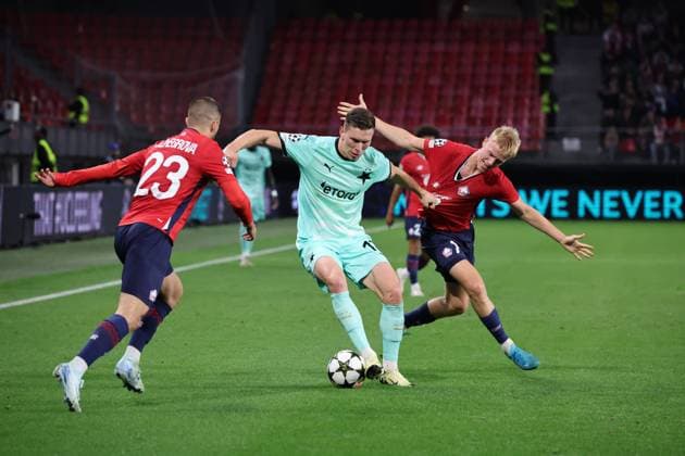 Lukas PROVOD (Slavia Prague) lors du match LOSC Lille vs Slavia Prague, Barrages Ligue des Champions, stade du Hainaut Valenciennes, le 20 août 2024 - photo Laurent Sanson Panoramic FOOTBALL : LOSC Lille vs Slavia Prague - Play-offs Barrages Ligue des Champions 20 08 2024 LaurentSanson Panoramic 