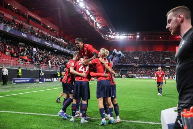 Sport Bilder des Tages VALENCIENNES - LOSC - LILLE - SLAVIA PRAGUE - LIGUE DES CHAMPIONS PHOTOPQR VOIX DU NORD PASCAL BONNIERE ; 20 08 2024 ; VALENCIENNES 20.08.2024 - football - barrage aller de la ligue des champions entre le LOSC ( LILLE ) et le Slavia Prague au stade du Hainaut . PHOTO PASCAL BONNIERE LA VOIX DU NORD aug 20th 2024 football - first leg play-off of the Champions League between LOSC (LILLE) and Slavia Prague France  Copyright: xPHOTOPQR VOIXxDUxNORD MAXPPPxPASCALxBONNIEREx 20240820VDN6434 20240820VDN6434