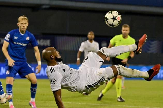Zagreb, Croatioa, 20th August 2024: Kevin Medina of Qarabag in action during the UEFA Champions League Play-offs 1st leg qualifying round football match between Dinamo Zagreb (Croatia) and Qarabag (Azerbaijan) at Stadium Maksimir, Zagreb, Croatia. (Igor Kupljenik SPP) Copyright: xIgorxKupljenikx xSPPx spp-en-IgKuSp-IK0_3420