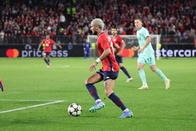 Rémy CABELLA (LOSC Lille) lors du match LOSC Lille vs Slavia Prague, Barrages Ligue des Champions, stade du Hainaut Valenciennes, le 20 août 2024 - photo Laurent Sanson Panoramic FOOTBALL : LOSC Lille vs Slavia Prague - Play-offs Barrages Ligue des Champions 20 08 2024 LaurentSanson Panoramic 