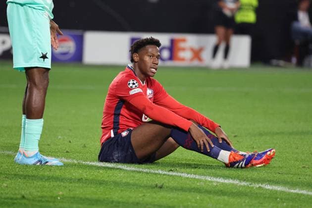 Jonathan DAVID (LOSC Lille) lors du match LOSC Lille vs Slavia Prague, Barrages Ligue des Champions, stade du Hainaut Valenciennes, le 20 août 2024 - photo Laurent Sanson Panoramic FOOTBALL : LOSC Lille vs Slavia Prague - Play-offs Barrages Ligue des Champions 20 08 2024 LaurentSanson Panoramic 
