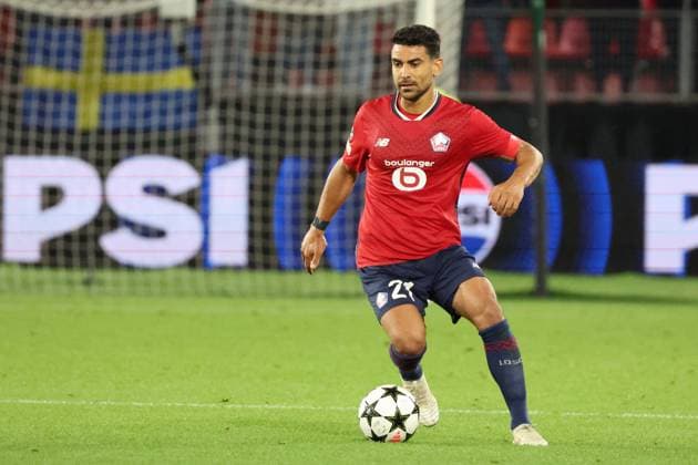 Benjamin ANDRE (LOSC Lille) lors du match LOSC Lille vs Slavia Prague, Barrages Ligue des Champions, stade du Hainaut Valenciennes, le 20 août 2024 - photo Laurent Sanson Panoramic FOOTBALL : LOSC Lille vs Slavia Prague - Play-offs Barrages Ligue des Champions 20 08 2024 LaurentSanson Panoramic 