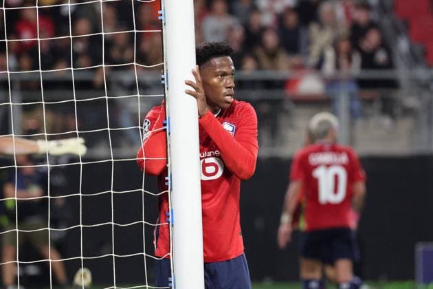 Jonathan DAVID (LOSC Lille) lors du match LOSC Lille vs Slavia Prague, Barrages Ligue des Champions, stade du Hainaut Valenciennes, le 20 août 2024 - photo Laurent Sanson Panoramic FOOTBALL : LOSC Lille vs Slavia Prague - Play-offs Barrages Ligue des Champions 20 08 2024 LaurentSanson Panoramic 