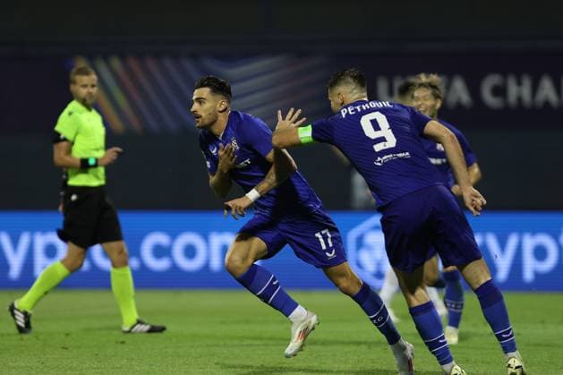 Zagreb, 20.08.2024. - Stadion Maksimir, UEFA CHAMPIONS LEAGUE - 2024 25 Play-offs 1st leg - GNK Dinamo (blue) - QarabaÄü FK (white) 3:0 Sandro Kulenovic (17) 