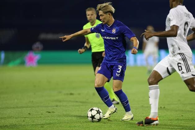 Zagreb, 20.08.2024. - Stadion Maksimir, UEFA CHAMPIONS LEAGUE - 2024 25 Play-offs 1st leg - GNK Dinamo (blue) - QarabaÄü FK (white) 3:0 Takuya Ogiwara (3) 