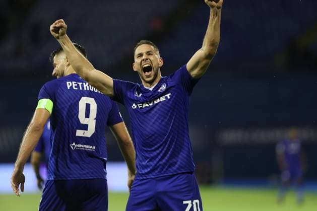 Zagreb, 20.08.2024. - Stadion Maksimir, UEFA CHAMPIONS LEAGUE - 2024 25 Play-offs 1st leg - GNK Dinamo (blue) - QarabaÄü FK (white) 3:0 Marko Pjaca (20) 