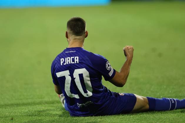 Zagreb, 20.08.2024. - Stadion Maksimir, UEFA CHAMPIONS LEAGUE - 2024 25 Play-offs 1st leg - GNK Dinamo (blue) - QarabaÄü FK (white) 3:0 Marko Pjaca (20) 