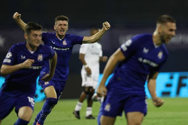 Zagreb, 20.08.2024. - Stadion Maksimir, UEFA CHAMPIONS LEAGUE - 2024 25 Play-offs 1st leg - GNK Dinamo (blue) - QarabaÄü FK (white) 3:0 Petar Sucic (25) 