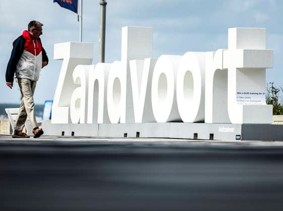 ZANDVOORT - A logo of Zandvoort in the run-up to the Dutch Grand Prix. The Formula 1 circus is settling in the Dutch seaside resort again. ANP REMKO DE WAAL xVIxANPxSportx xxANPxIVx 506434892 originalFilename: 506434892.jpg