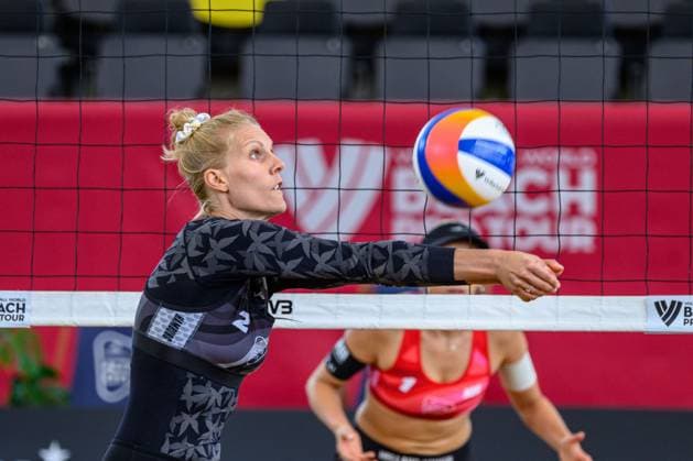 Beach Pro Tour Elite 16 Hamburg, 21 08 2024 Sarah Schneider GER Beach Pro Tour Elite 16, Hamburg, Stadion Am Rothenbaum on 21 08 2024 Copyright: xBEAUTIFULxSPORTS PeterxWeberx