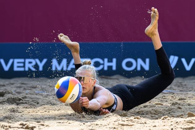 Beach Pro Tour Elite 16 Hamburg, 21 08 2024 Linda Bock GER Beach Pro Tour Elite 16, Hamburg, Stadion Am Rothenbaum on 21 08 2024 Copyright: xBEAUTIFULxSPORTS PeterxWeberx
