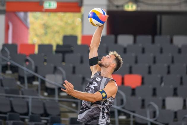 Beach Pro Tour Elite 16 Hamburg, 21 08 2024 Jonas Sagstetter Beach Pro Tour Elite 16, Hamburg, Stadion Am Rothenbaum on 21 08 2024 Copyright: xBEAUTIFULxSPORTS PeterxWeberx