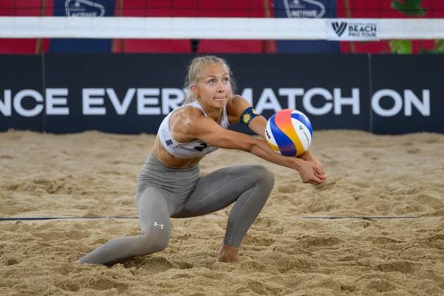 Beach Pro Tour Elite 16 Hamburg, 21 08 2024 Paula Schürholz GER Beach Pro Tour Elite 16, Hamburg, Stadion Am Rothenbaum on 21 08 2024 Copyright: xBEAUTIFULxSPORTS PeterxWeberx