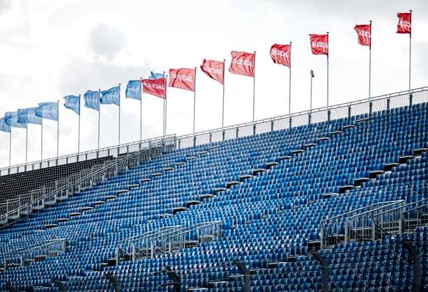 ZANDVOORT - A grandstand on the circuit in the run-up to the Dutch Grand Prix. The Formula 1 circus is once again descending on the Dutch seaside resort. ANP REMKO DE WAAL xVIxANPxSportx xxANPxIVx 506444581 originalFilename: 506444581.jpg