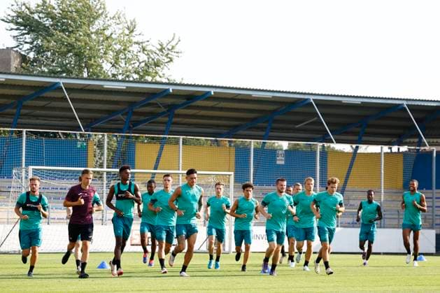 Dinamo Minsk v RSC Anderlecht - UEFA Europa League - media activities MEZOKOVESD, HUNGARY - AUGUST 21 : The players of RSC Anderlecht pictured during a training session prior to the UEFA Europa League Play-offs1st leg match between Dinamo Minsk and RSC Anderlecht on August 21, 2024 in Mezokovesd, Hungary, 21 08 2024 Mezokovesd Hungary  Copyright: xJanxDexMeuleneirx